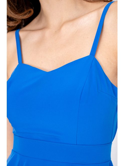 Dália – királykék színű maxi furfangos hátrésszel muszlin anyagból