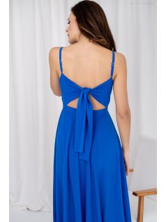   Dália – királykék színű maxi furfangos hátrésszel muszlin anyagból