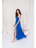 Dália – királykék színű maxi furfangos hátrésszel muszlin anyagból