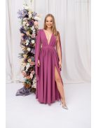 Scarlett különleges muszlin maxi ruha keresztezett hátrésszel rose színben