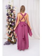 Scarlett - különleges muszlin maxi ruha keresztezett hátrésszel rose színben