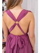 Scarlett - különleges muszlin maxi ruha keresztezett hátrésszel rose színben