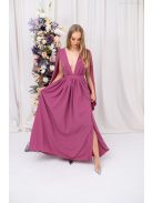 Scarlett - különleges muszlin maxi ruha keresztezett hátrésszel rose színben