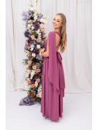 Scarlett - különleges muszlin maxi ruha keresztezett hátrésszel rose színben