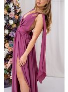 Scarlett - különleges muszlin maxi ruha keresztezett hátrésszel rose színben