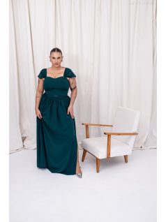Rebeka – sötétzöld színű muszlin anyagú crop top.