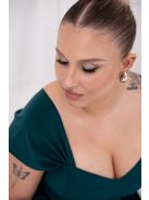 Rebeka – sötétzöld színű muszlin anyagú crop top