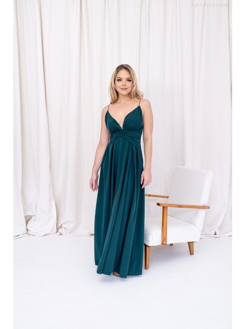 Zelma – spagetti pántos, mély dekoltázsú muszlin maxi ruha.