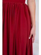 Dalma – hátnélküli muszlin maxi ruha tégla színben