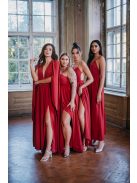 Dalma – hátnélküli muszlin maxi ruha tégla színben