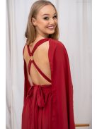 Scarlett - különleges muszlin maxi ruha keresztezett hátrésszel tégla színben.