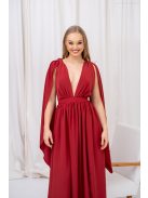 Scarlett - különleges muszlin maxi ruha keresztezett hátrésszel tégla színben.
