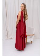 Scarlett - különleges muszlin maxi ruha keresztezett hátrésszel tégla színben