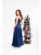 Zelma – spagetti pántos, mély dekoltázsú light szatén maxi ruha.