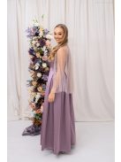 Pandóra – strasszköves tüll palást mályva színben.