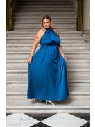 Olga – nyak és derékban megkötős maxi ruha light szatén anyagból.