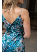 Zelma – spagetti pántos, mély dekoltázsú mintás maxi ruha.