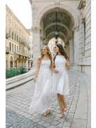 Andrea – fehér szatén mini ruha polgári esküvőre