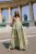 Zenina jacquard maxi ruha - Arany-ezüst mintás alkalmi ruha zsebekkel