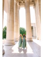 Maya zsályazöld light szatén alkalmi ruha - Elegáns maxi ruha