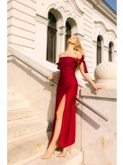 Heni – bordó off-shoulder alkalmi ruha masnival
