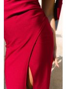 Heni – bordó off-shoulder alkalmi ruha masnival