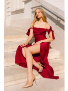 Heni – off-shoulder alkalmi ruha masnis részlettel shanghai színben