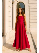 Dominika – shanghai színű elasztikus maxi ruha vastag pánttal