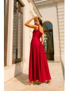 Dominika – shanghai színű elasztikus maxi ruha vastag pánttal