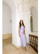Aletta – poetry színű elasztikus maxi ruha keresztpántos hátmegoldással