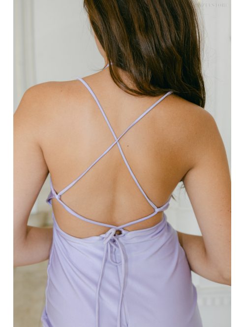 Aletta – poetry színű elasztikus maxi ruha keresztpántos hátmegoldással