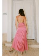 Dalma – Mályva színű hátnélküli maxi ruha keresztezett pántokkal 