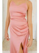 Dalma – Mályva színű hátnélküli maxi ruha keresztezett pántokkal 