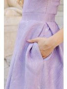 Szonja – Lila jacquard maxi ruha V dekoltázzsal 