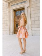 Niko – jacquard mini ruha aranyló absztrakt hullámmintával